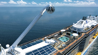 Royal Caribbean's New Ship Hangs You 300 Feet Above the Deck In a Crane